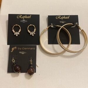 Raphael faux diamond drop earrings bundle